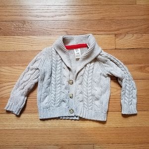 Oshkosh cream button up knit cardigan sweater